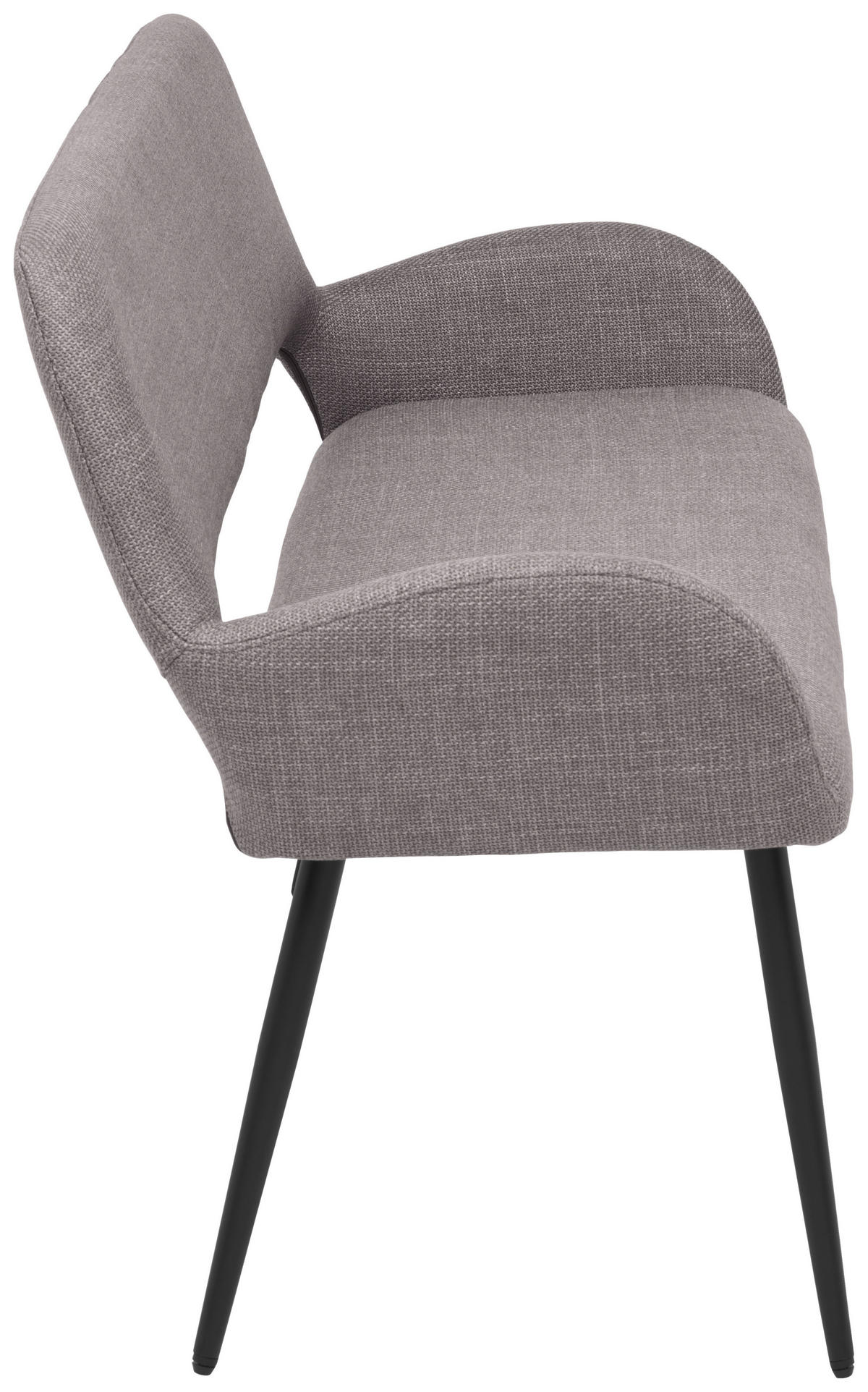 LAVICA, topoľ, sivá, hnedá - hnedá/čierna, Lifestyle, kov/drevo (150/83/63cm) - MID.YOU
