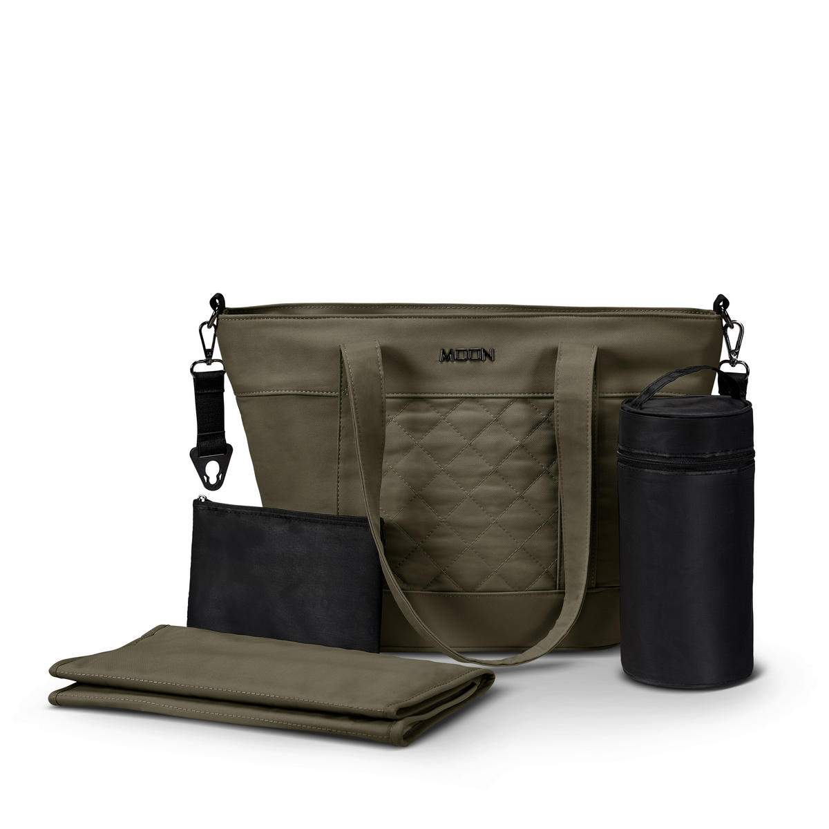 WICKELTASCHE V-Shape Bag  - Waldgrün, Basics, Textil (41/16/28cm) - Moon