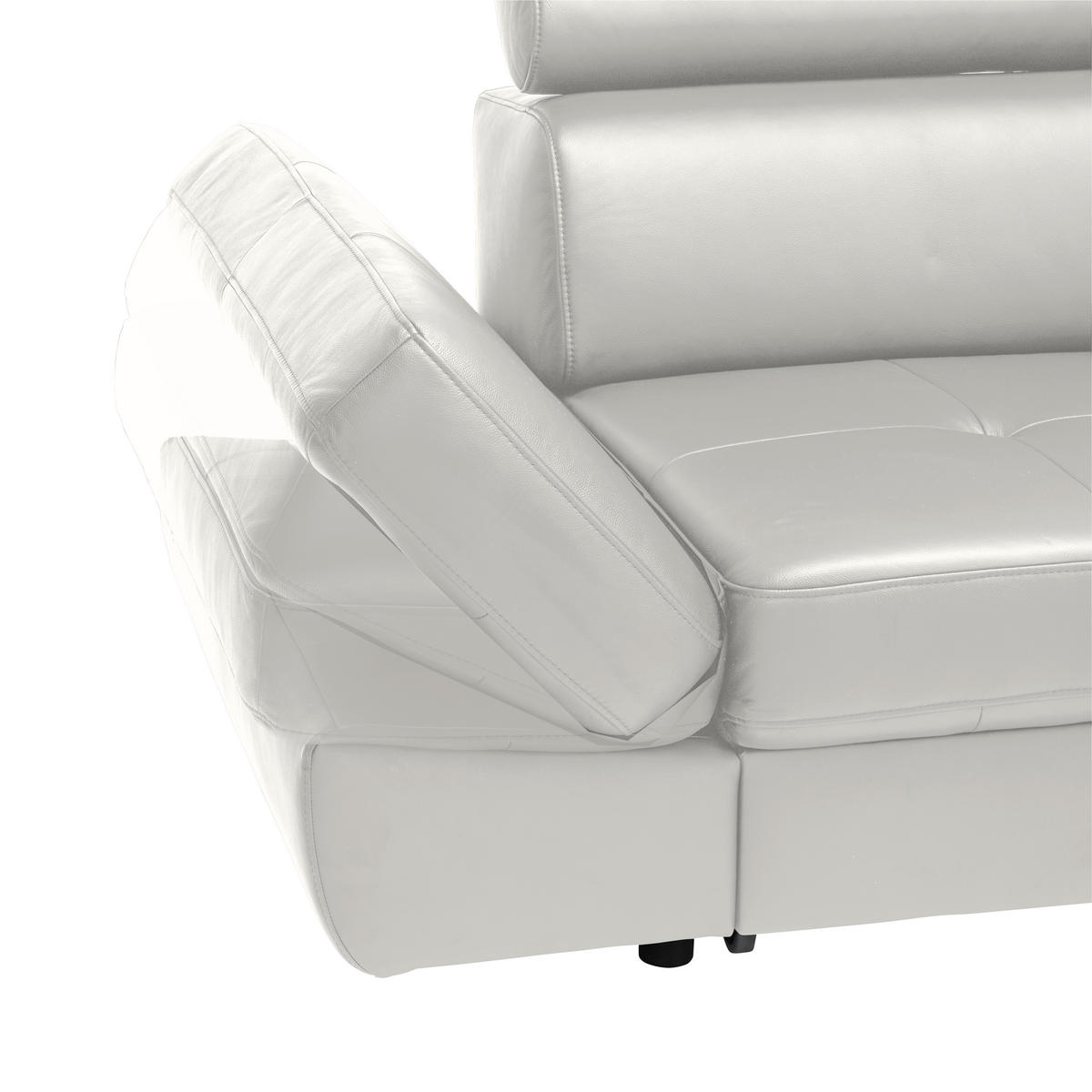 ROHOVÁ SEDACIA SÚPRAVA, textil, koža, svetlosivá - čierna/svetlosivá, Design, kov/koža (265/212cm) - Celina Home
