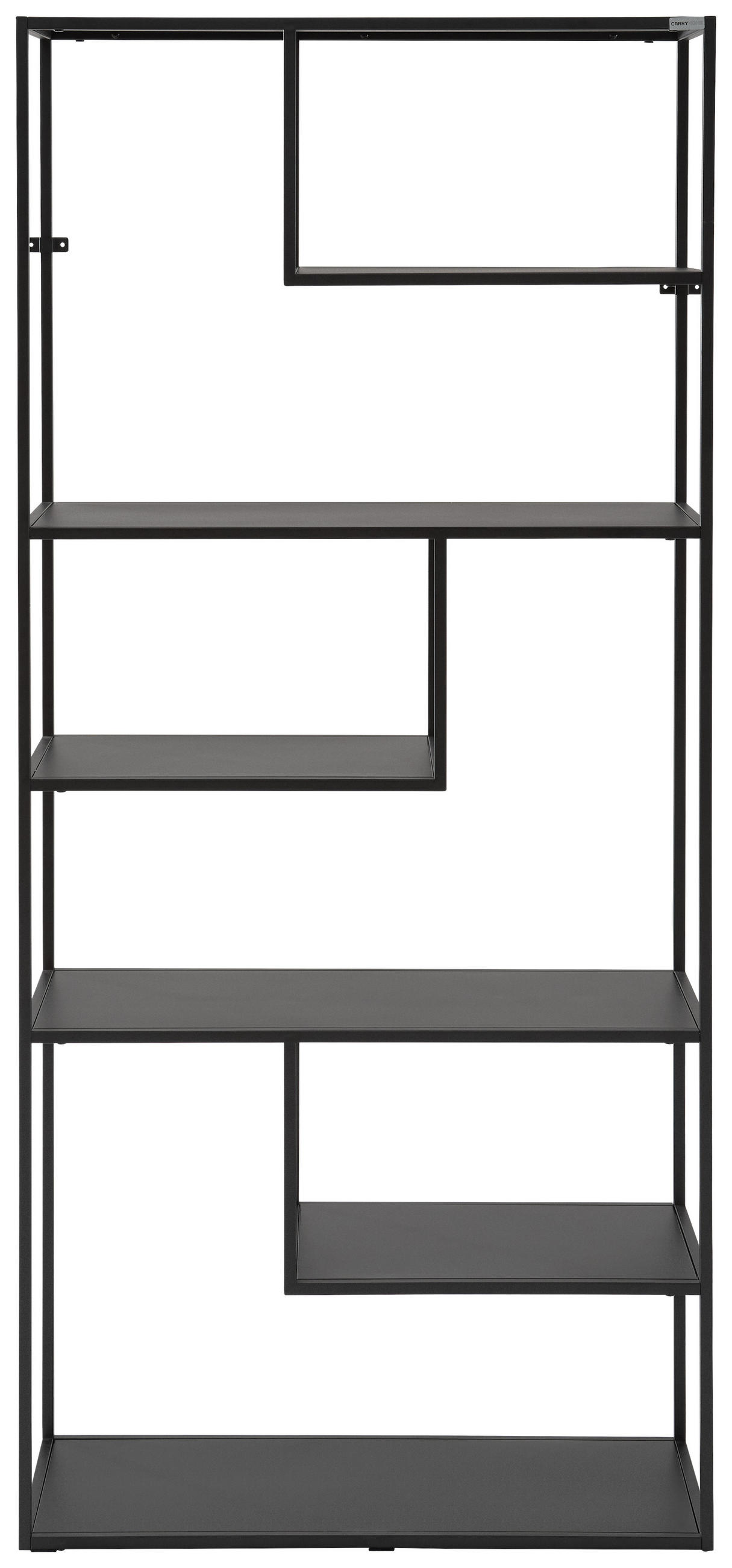 REGAL  85/188/35 cm Schwarz  - Schwarz, Trend, Metall (85/188/35cm) - home24