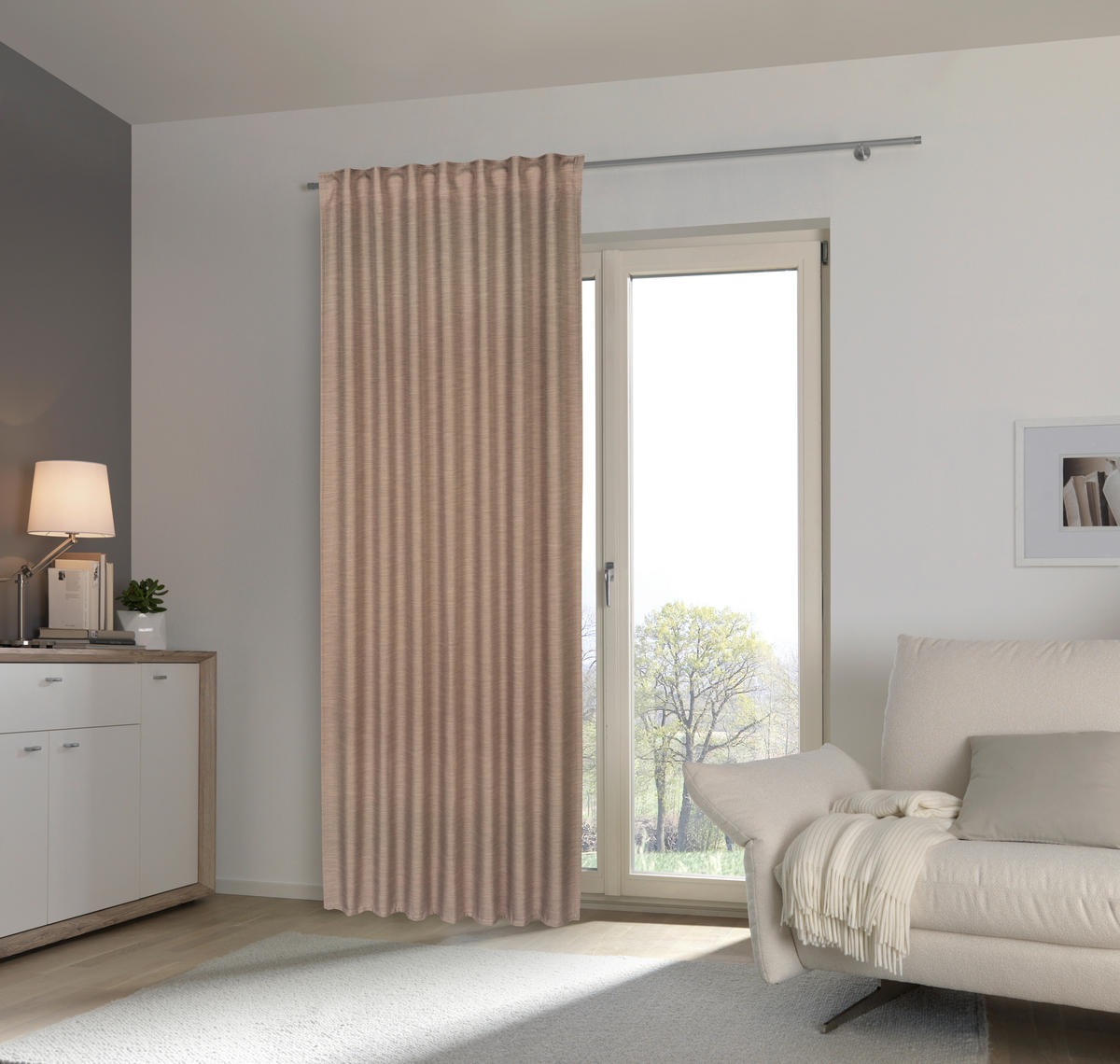 FERTIGVORHANG  blickdicht  140/245 cm   - Nussbaumfarben, Basics, Textil (140/245cm) - Esposa