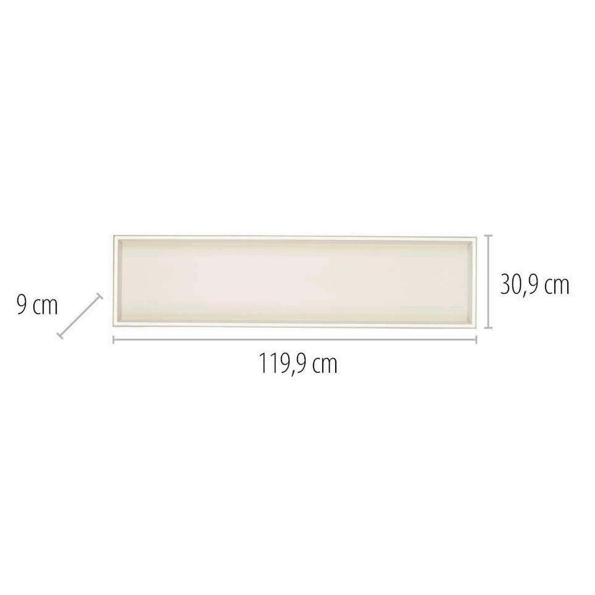 LED-DECKENLEUCHTE  Smart 120/30/8.4 cm   - Schwarz, Basics, Kunststoff/Metall (120/30/8.4cm) - Paul Neuhaus