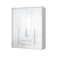 ORMAR SA KLASIČNIM VRATIMA bela visoki sjaj, bela  187/226/60 cm  - bela visoki sjaj/bela, Dizajnerski, pločasti materijal/plastika (187/226/60cm)