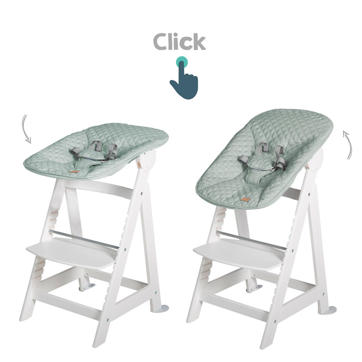 HOCHSTUHL Born Up Style Set Pastellgrün, Weiß Frosty Green  - Pastellgrün/Weiß, Basics, Holzwerkstoff/Textil (46/94/66,5cm) - Roba