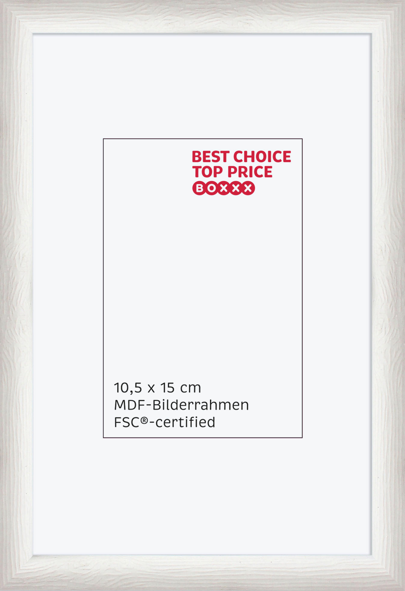 FOTORAHMEN - Weiß, Basics, Glas/Holzwerkstoff (22,5/31cm) - Boxxx