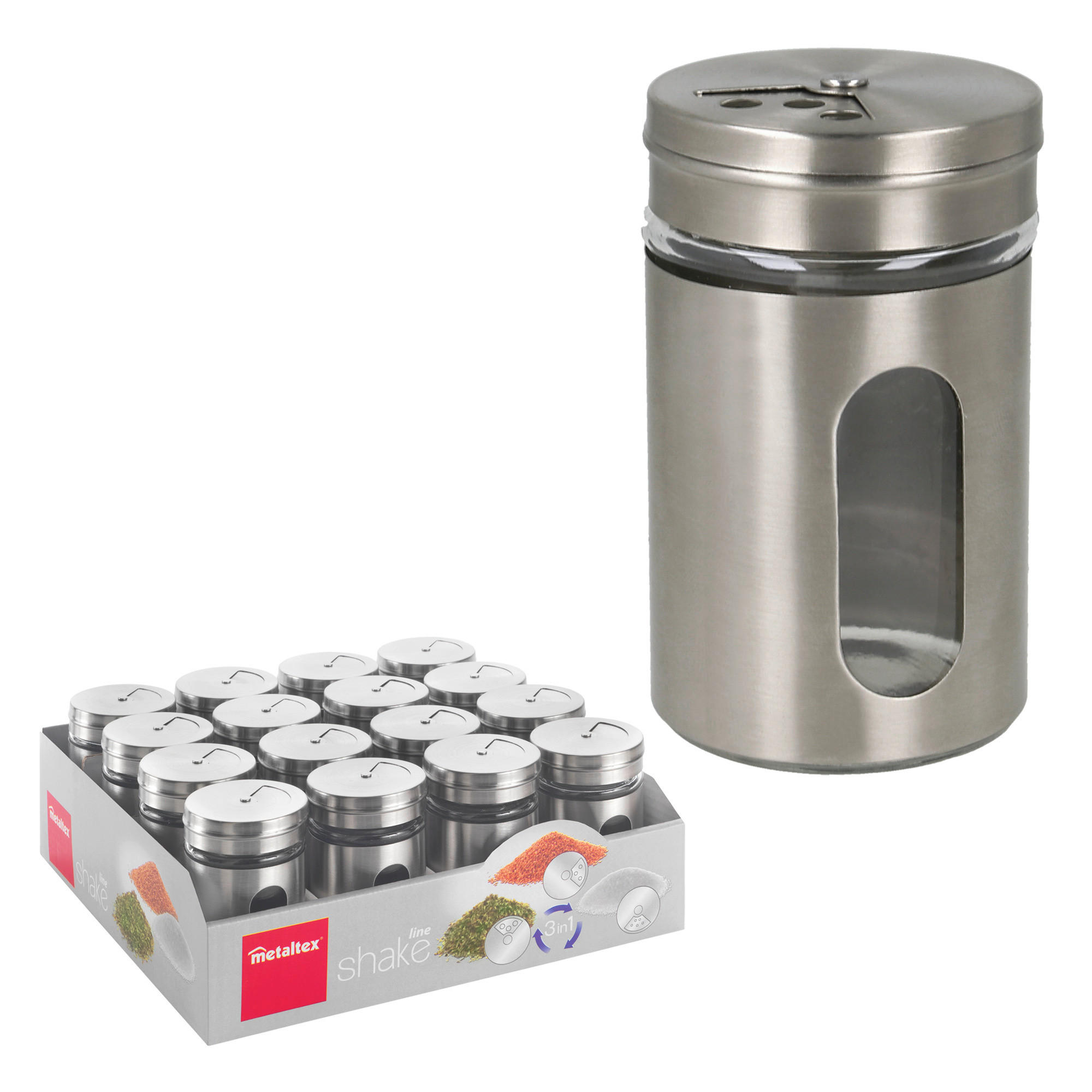 Gewürzstreuer Munir Chrom D/h: Ca. 5/8 Cm