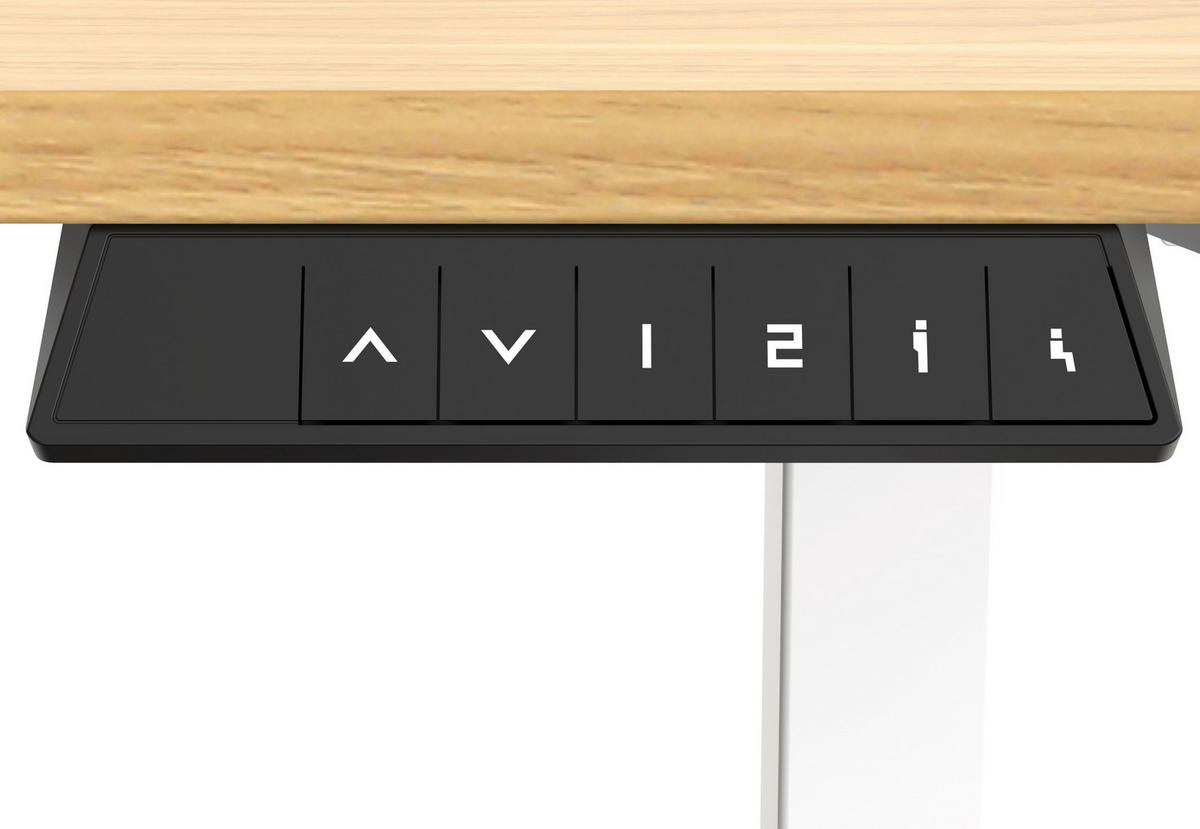 SCHREIBTISCH höhenverstellbar  - Eichefarben/Weiß, MODERN, Holzwerkstoff/Metall (120/60/73,5/118cm) - Livetastic