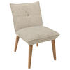 STUHL Chenille Eichefarben, Beige Eiche massiv  - Eichefarben/Beige, KONVENTIONELL, Holz/Textil (52/86/65cm) - Valdera