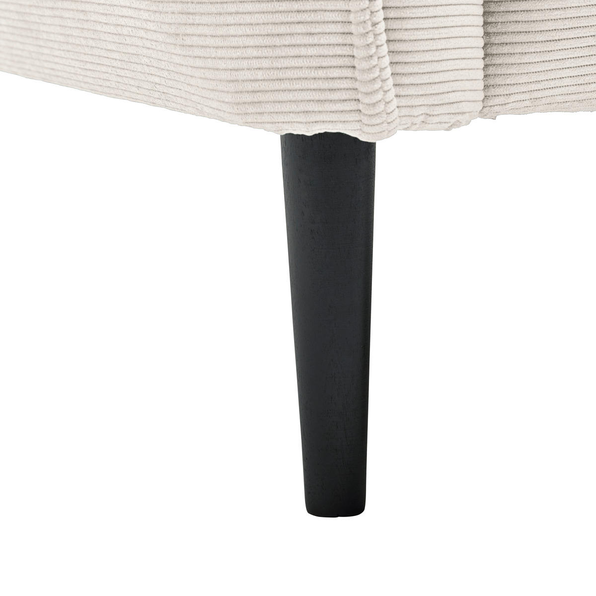 2-SITZER-SOFA Cord Beige  - Beige/Schwarz, Modern, Holz/Textil (150/85/92cm) - MID.YOU