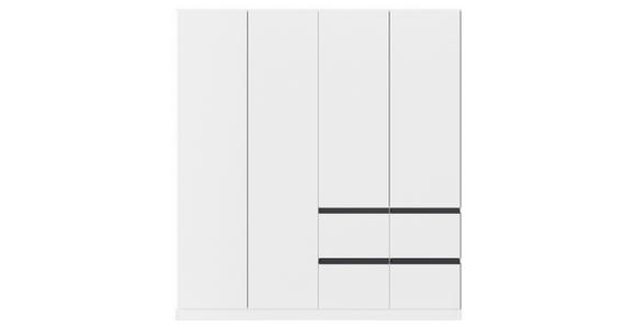 KLEIDERSCHRANK in Weiß, Dunkelgrau - Dunkelgrau/Weiß, Trend, Holzwerkstoff/Kunststoff (181/197/54cm) - Xora