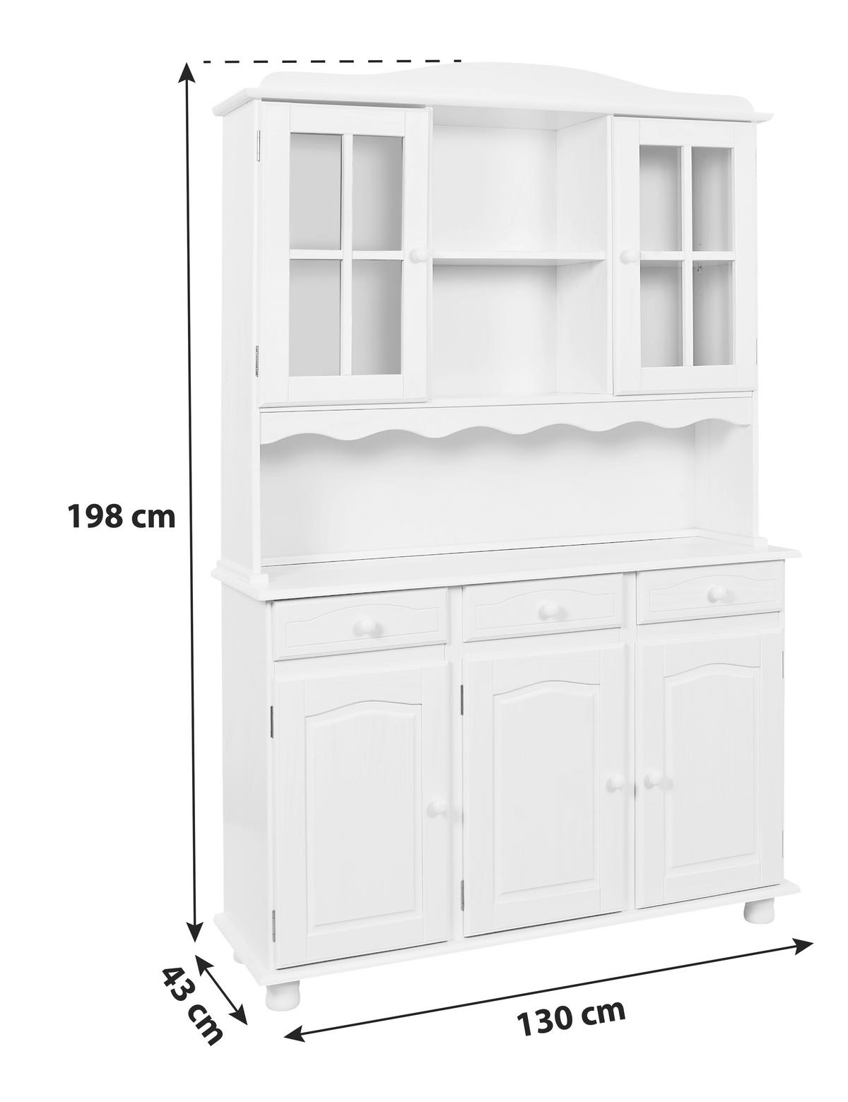 BIFE 130/198/43 cm   - bijela, Lifestyle, drvo (130/198/43cm) - MID.YOU