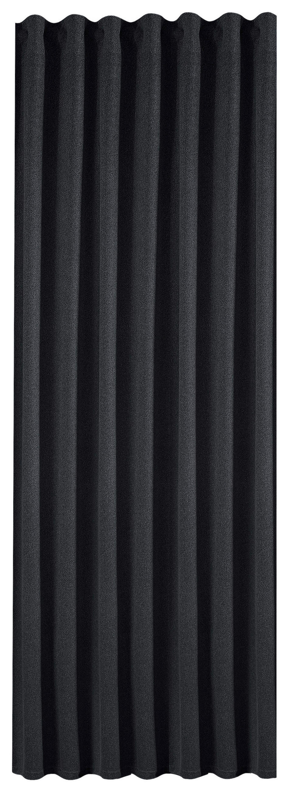 ZATEMŇOVACÍ ZÁVES, black-out (neprepúšťa svetlo), 140/260 cm - čierna, Basics, textil (140/260cm) - Esposa