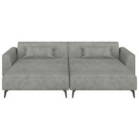 BIGSOFA  in Chenille Graubraun  - Graubraun/Schwarz, MODERN, Textil/Metall (300/80/190cm) - Carryhome
