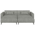 BIGSOFA  in Chenille Graubraun  - Graubraun/Schwarz, MODERN, Textil/Metall (300/80/190cm) - Carryhome