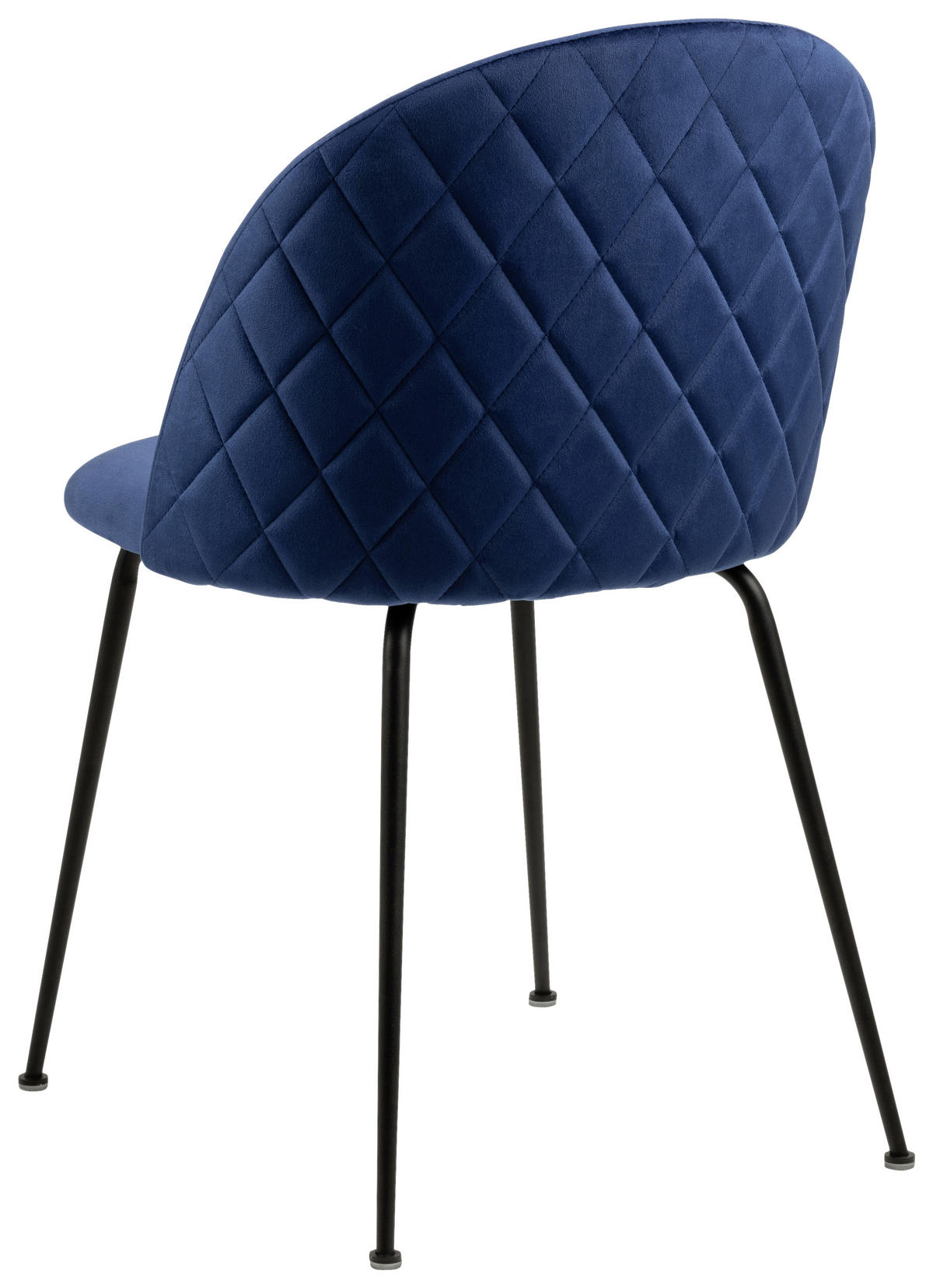 STOL, tekstil temno modra  - črna/temno modra, Konvencionalno, kovina/tekstil (49,5/80,5/54cm) - Ambia Home
