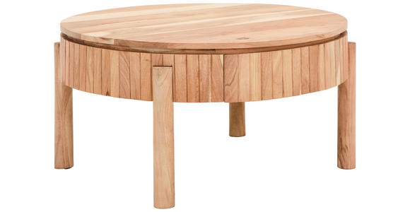 COUCHTISCH Akazie massiv, Sperrholz 80/80/40 cm rund Akaziefarben  - Akaziefarben, LIFESTYLE, Holz (80/80/40cm) - Landscape