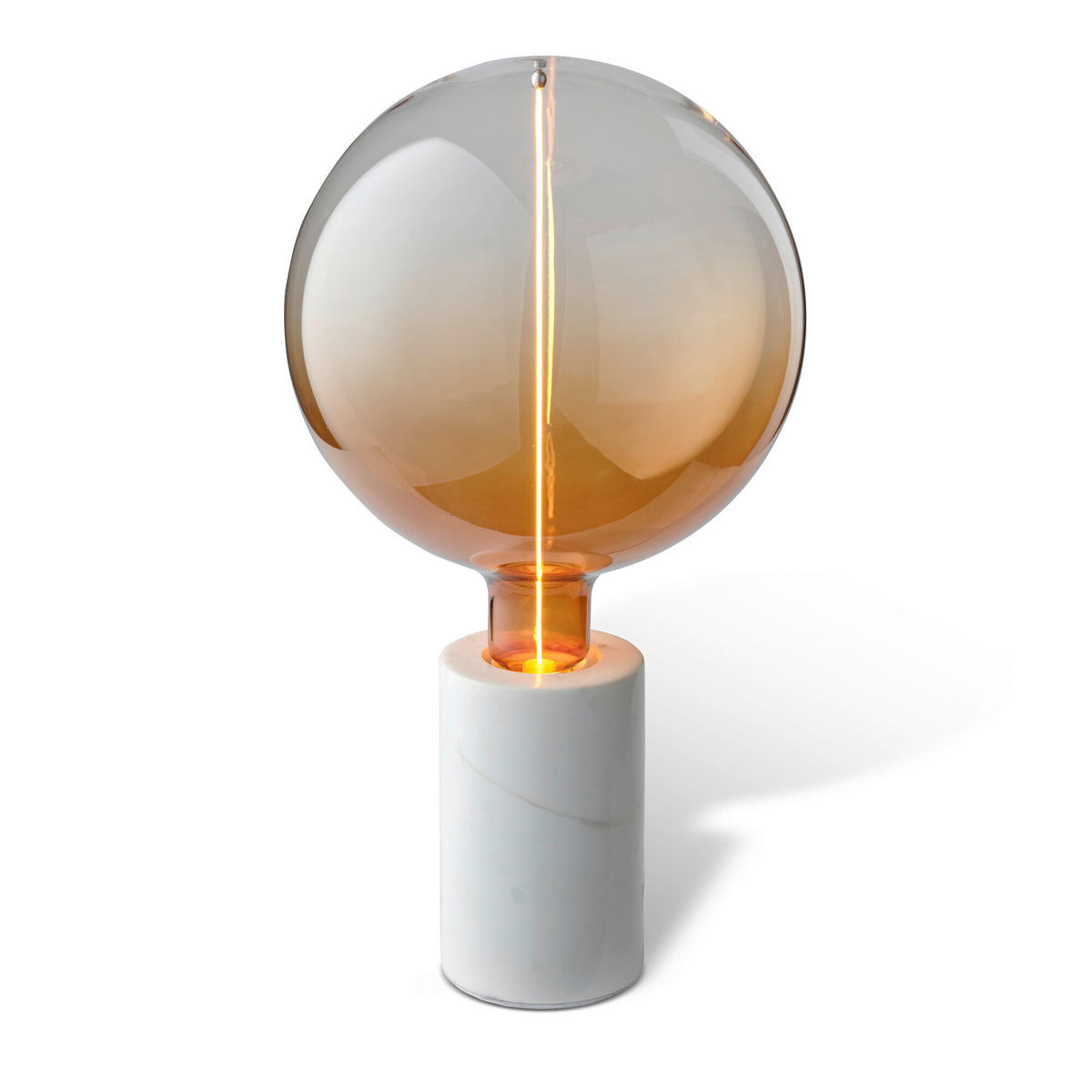 TISCHLEUCHTE 8/13 cm   - Weiß, Basics, Stein (8/13cm) - Osram