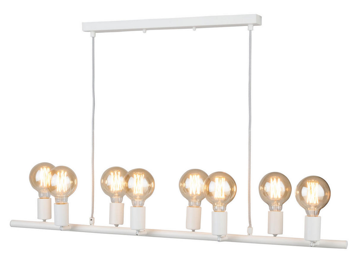 HÄNGELEUCHTE 105/28/28-175 cm  - Weiß, Design, Metall (105/28/28-175cm) - It's about Romi