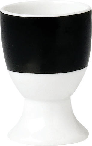 EIERBECHERSET Keramik Porzellan 6-teilig - Schwarz/Weiß, Basics, Keramik (4,5/6,5cm)