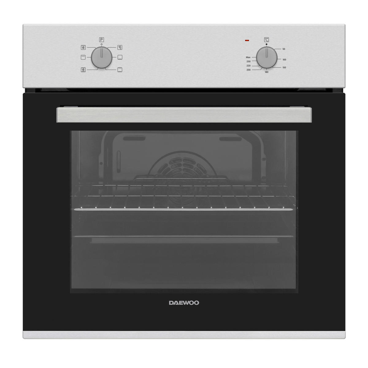 EINBAUBACKOFEN  - Grau, Basics, Glas/Metall (59.5/59.5/57.5cm) - Daewoo