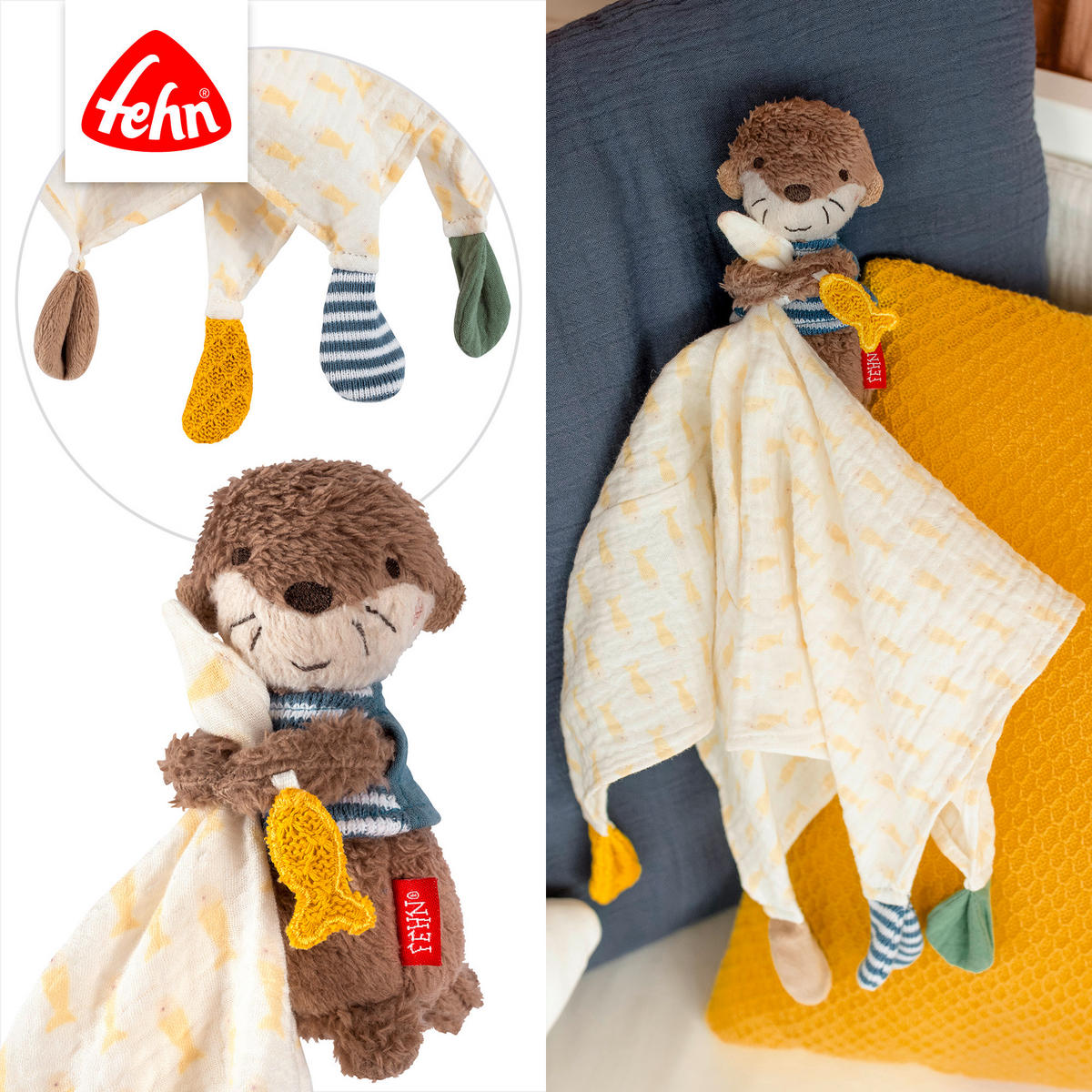 SCHMUSETUCH - Multicolor, Basics, Textil (37/36/4,2cm) - Fehn
