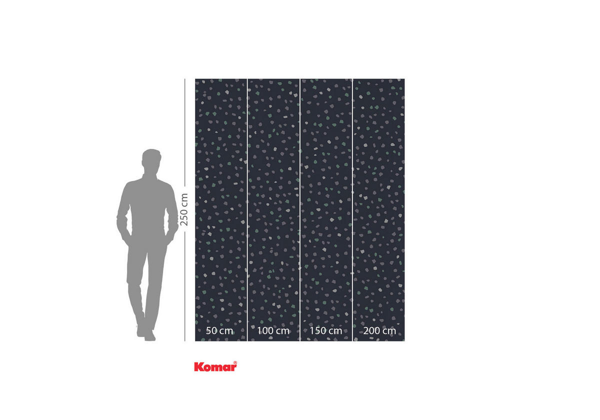 VLIESTAPETE - Blau/Weiß, Basics (200/250cm) - Komar