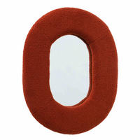 WANDSPIEGEL 60/76/4 cm    in oval  - Rotbraun, Basics, Glas/Holzwerkstoff (60/76/4cm) - Boltze Home