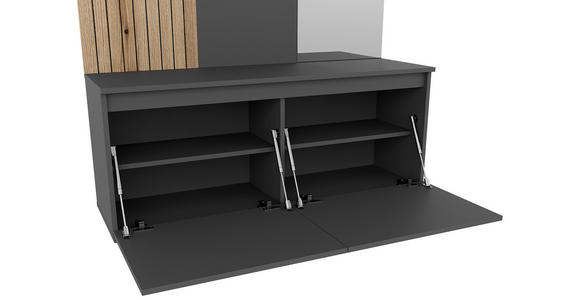 GARDEROBE  in 120/200/36,6 cm  - Eichefarben/Anthrazit, KONVENTIONELL, Holzwerkstoff (120/200/36,6cm) - Carryhome