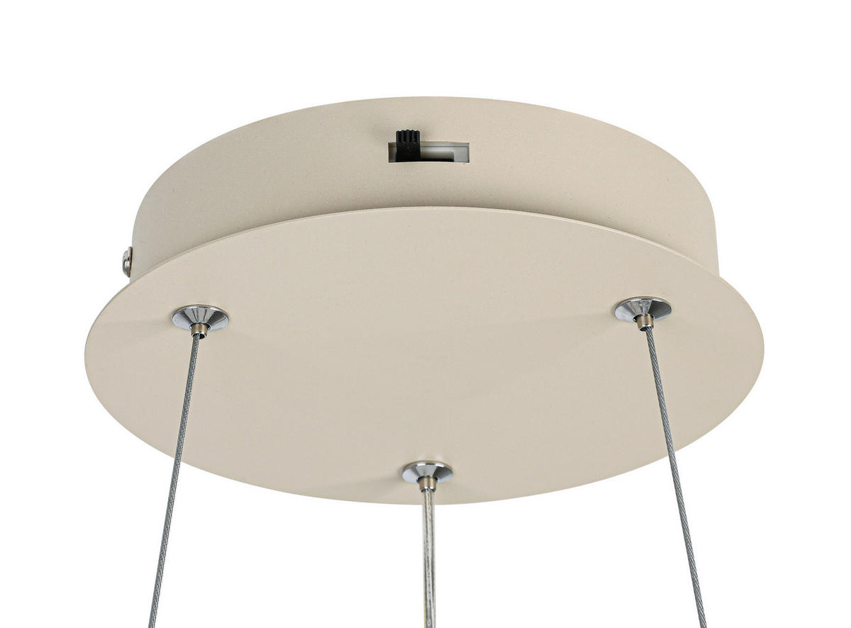 LED-HÄNGELEUCHTE 52/52/120 cm  - Sandfarben, Design, Kunststoff/Metall (52/52/120cm) - Novel