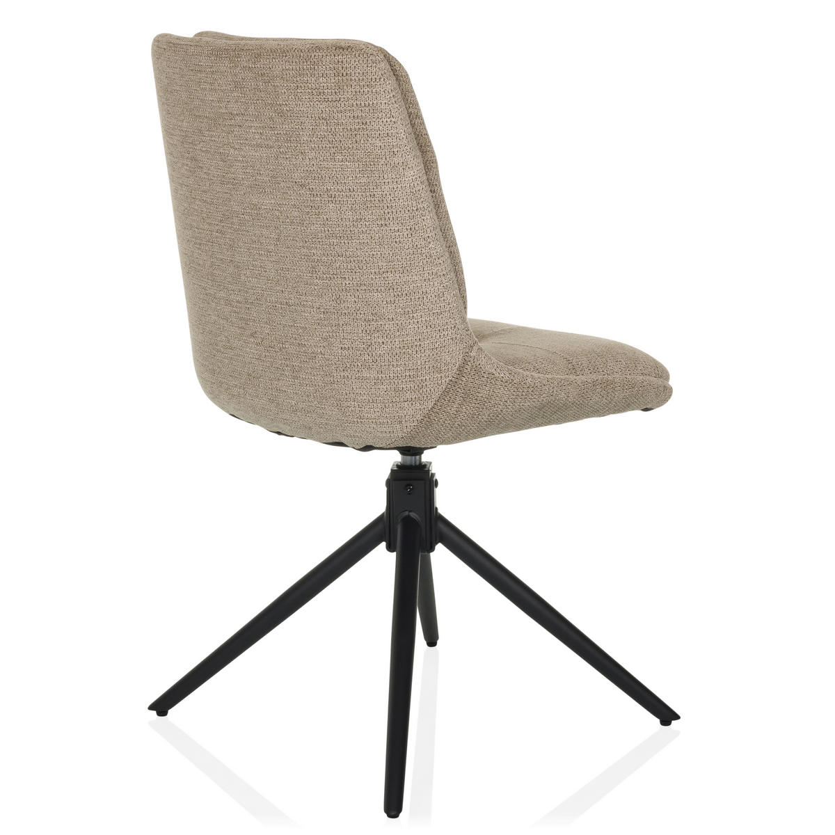 DREHSTUHL  in Flachgewebe Beige  - Beige/Schwarz, MODERN, Textil/Metall (53/89/58cm) - MID.YOU