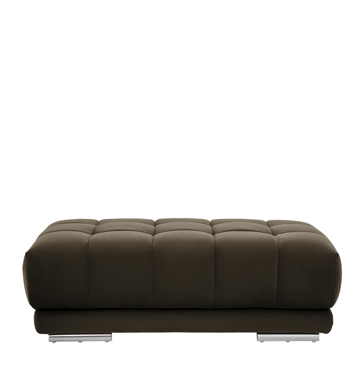 HOCKER Textil Graubraun  - Chromfarben/Graubraun, Design, Textil (126/42/76cm) - Beldomo Speed