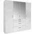 KLEIDERSCHRANK in Weiß - Chromfarben/Weiß, Design, Glas/Holzwerkstoff (181/197/54cm) - Carryhome KLEIDERSCHRANK in Weiß - Chromfarben/Weiß, Design, Glas/Holzwerkstoff (181/197/54cm) - Carryhome