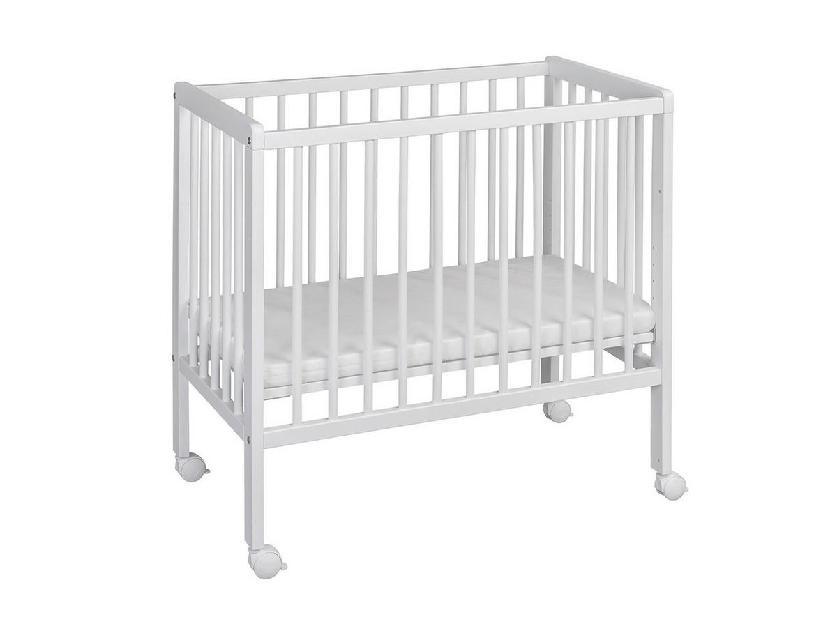BEISTELLBETT NINA 85/48/83 cm  - Weiß, Basics, Holz (85/48/83cm) - My Baby Lou