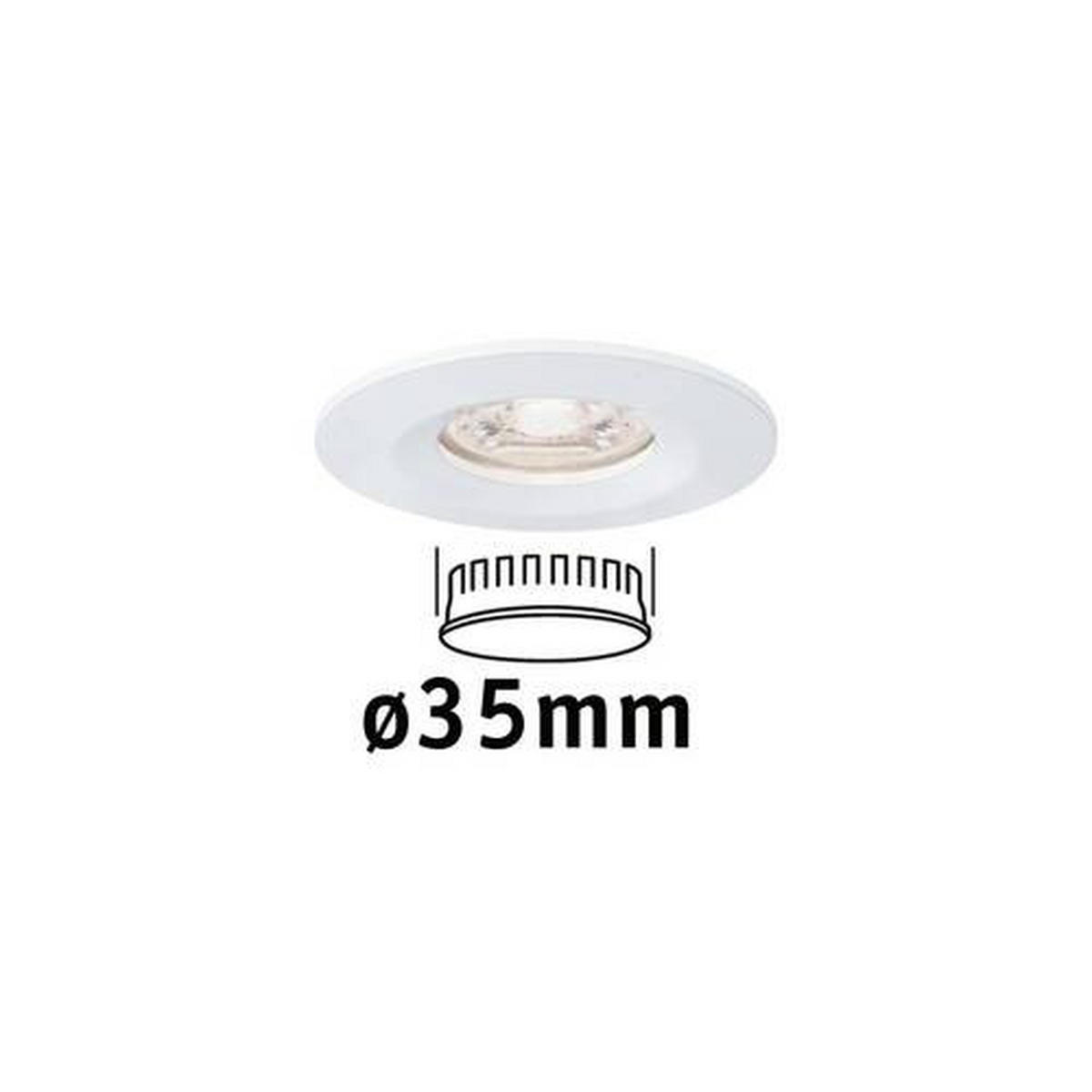 LED-DECKENLEUCHTE 6,5 cm  - Alufarben/Weiß, Basics, Metall (6,5cm) - Paulmann