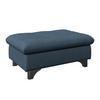 HOCKER in Textil Dunkelblau  - Chromfarben/Dunkelblau, Konventionell, Textil/Metall (108/46/108cm) - Livetastic
