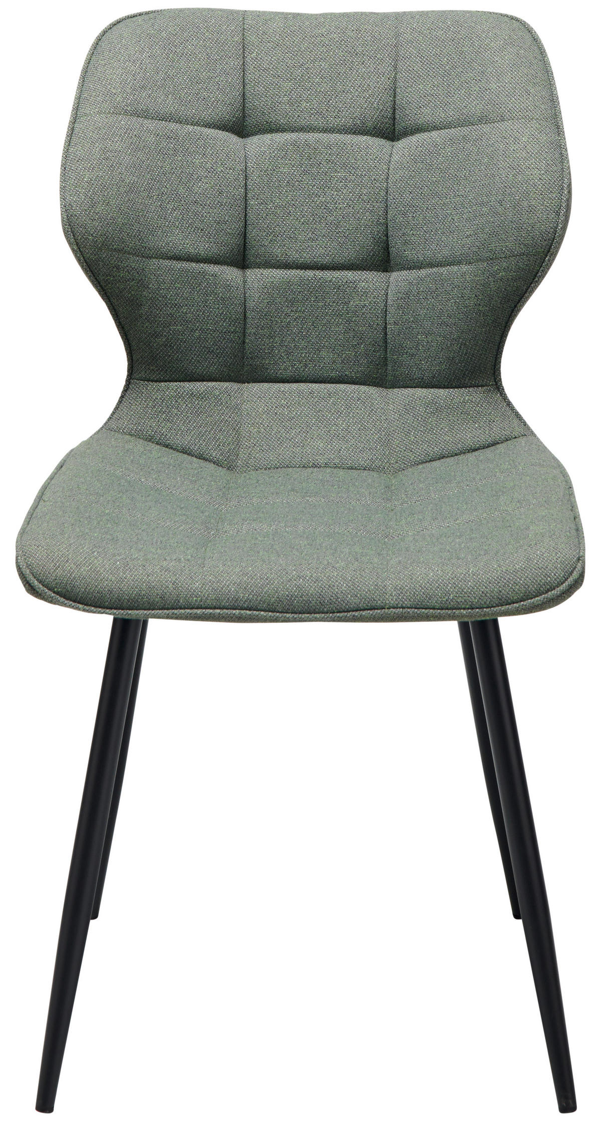 STUHL Webstoff Grün Pappel Sperrholz  - Schwarz/Grün, LIFESTYLE, Holz/Textil (47/82/59cm) - Livetastic