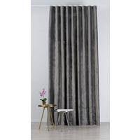 Draperie Confecționată black-out (nu permite trecerea luminii)  - gri închis, Basics, textil (140/260cm)