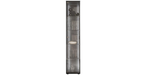 VITRINE Anthrazit  39/204/44 cm  - Anthrazit, Design, Glas/Holz (39/204/44cm) - Johann Jakob