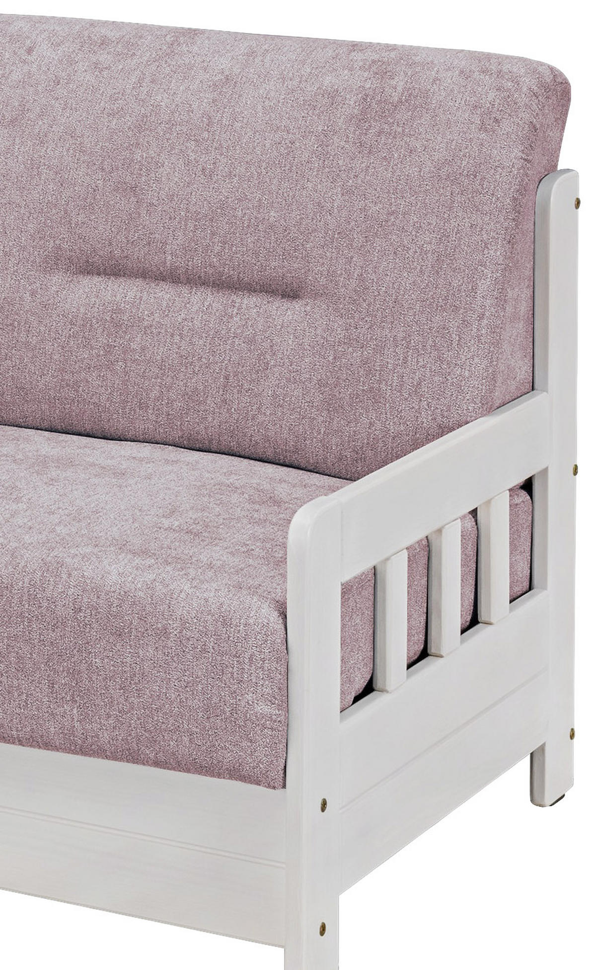 SCHLAFSOFA Mikrofaser Rosa, Weiß  - Weiß/Rosa, LIFESTYLE, Textil (154/88/90cm) - Livetastic