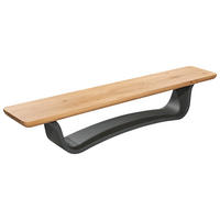 SITZBANK in Holz, Metall Anthrazit, Eichefarben  - Eichefarben/Anthrazit, Modern, Holz/Metall (240/45/42cm) - Livetastic