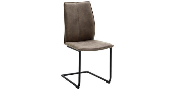 SCHWINGSTUHL in Metall, Textil Braun, Schwarz - Schwarz/Braun, Design, Textil/Metall (46/93/56cm) - Dieter Knoll