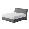 BOXSPRINGBETT 180/200 cm  in Schwarz  - Alufarben/Schwarz, KONVENTIONELL, Textil/Metall (180/200cm) - Dieter Knoll