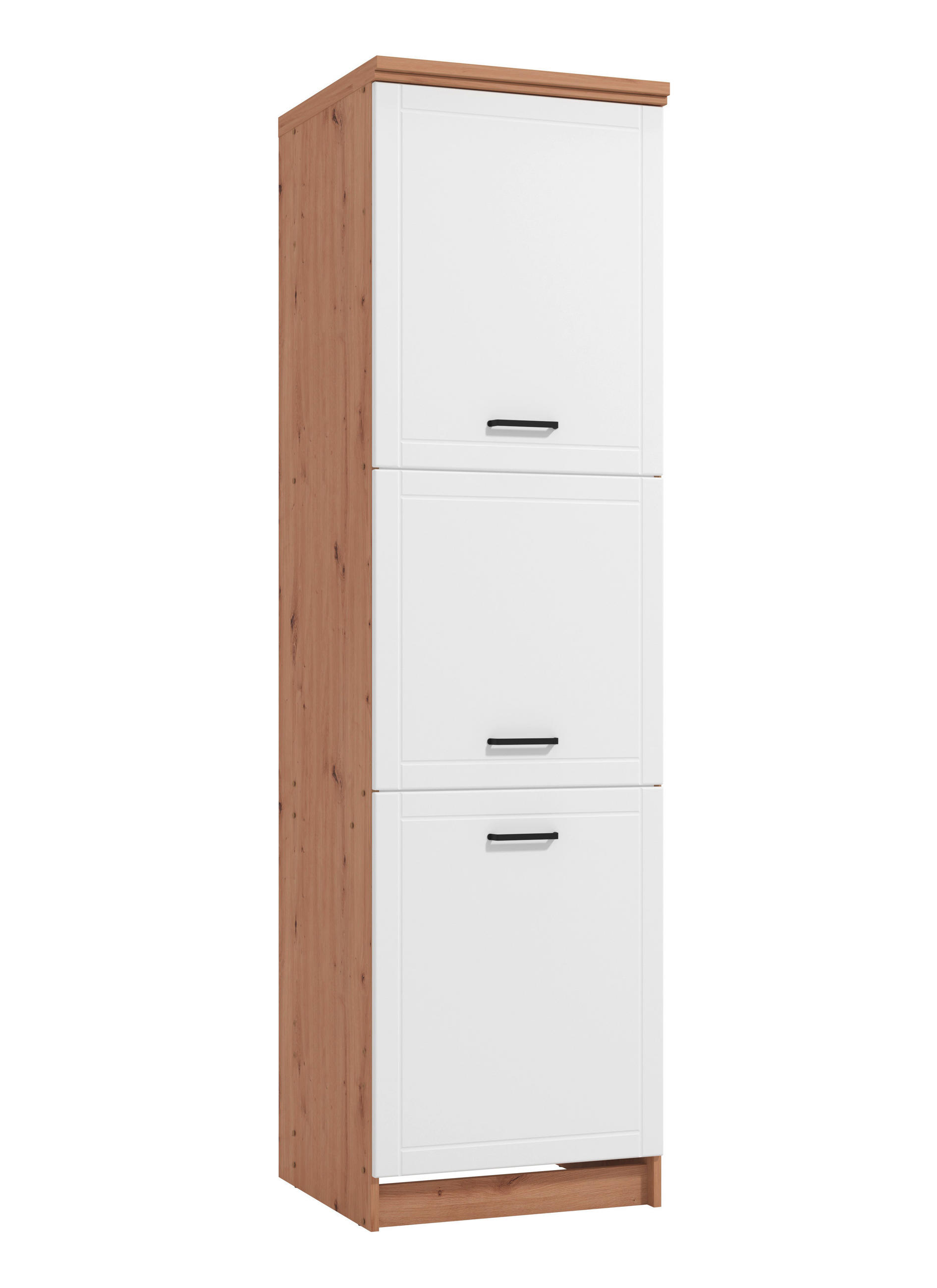 EDÉNYTÁROLÓ SZEKRÉNY - ezüsttölgy, Basics, faalapú anyag (60/217/58cm) - Carryhome