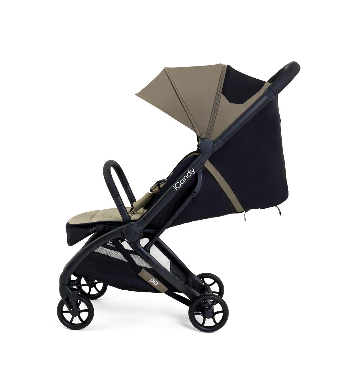 KIŠOBRAN KOLICA  PIP  - boje kadulje/crna, Basics, tekstil/metal (104.5/44/67cm) - ICANDY