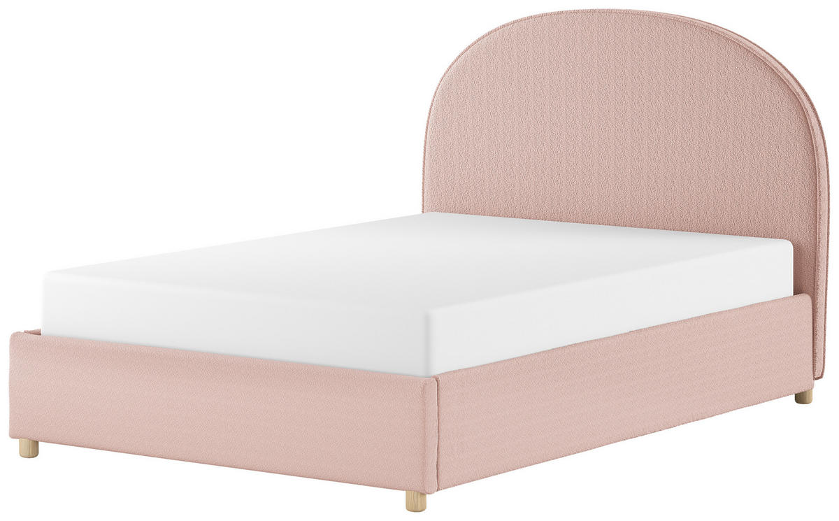 KINDER-/JUNIORBETT 140/200 cm  in Rosa  - Naturfarben/Rosa, ROMANTIK / LANDHAUS, Holz/Textil (140/200cm) - Vipack