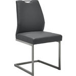 SCHWINGSTUHL  in Edelstahl Mikrofaser  - Edelstahlfarben/Grau, Design, Textil/Metall (47/99/58cm) - Dieter Knoll