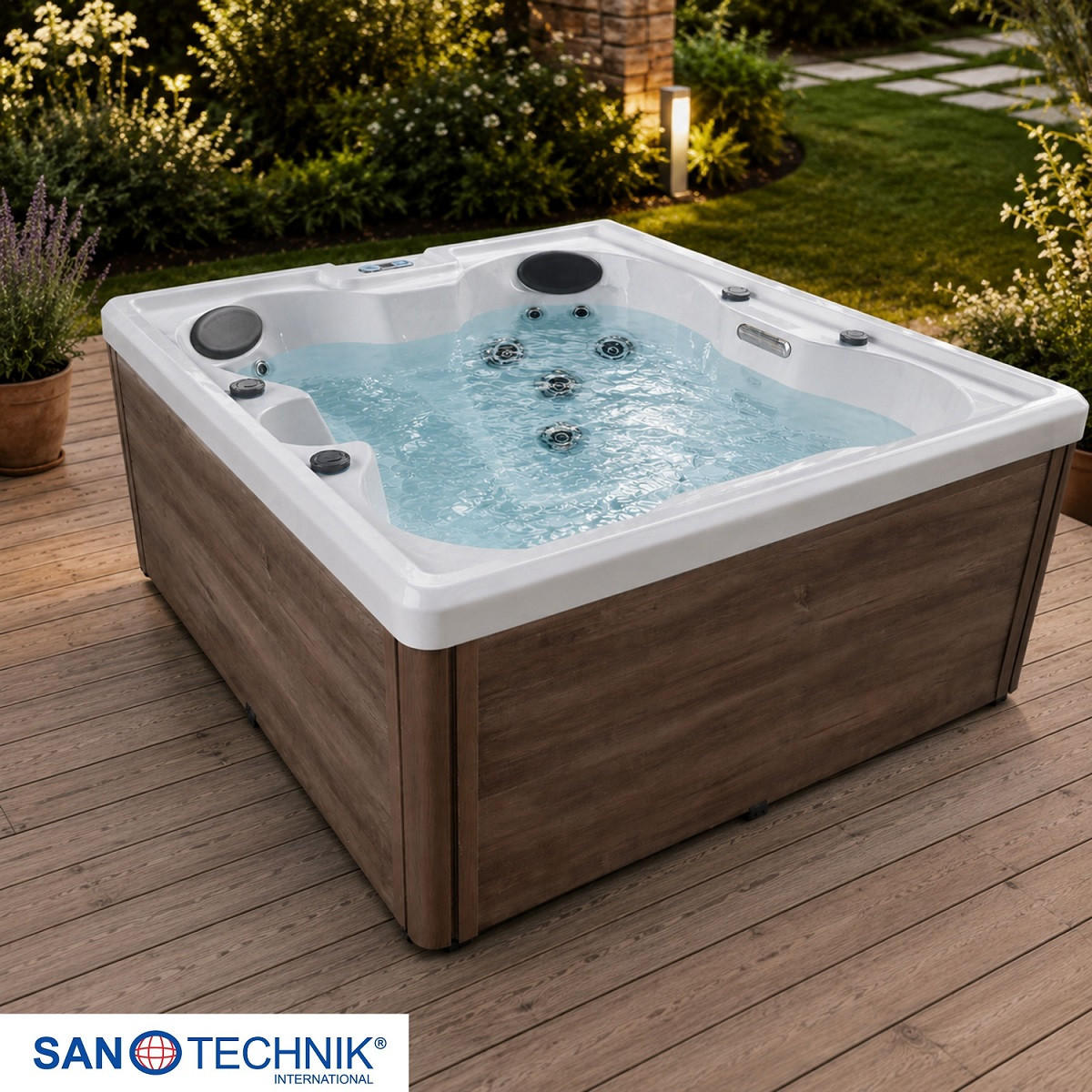 WHIRLPOOL Parma 180/160/76 cm  - Grauweiß, KONVENTIONELL, Kunststoff (180/160/76cm) - Sanotechnik