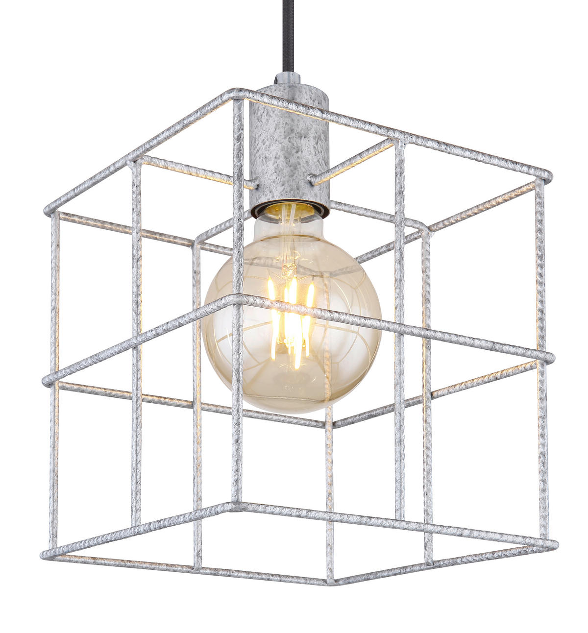 VISEČA SVETILKA  Merril   20/20/150 cm         E27 - barve cinka, Design, kovina (20/20/150cm) - Globo