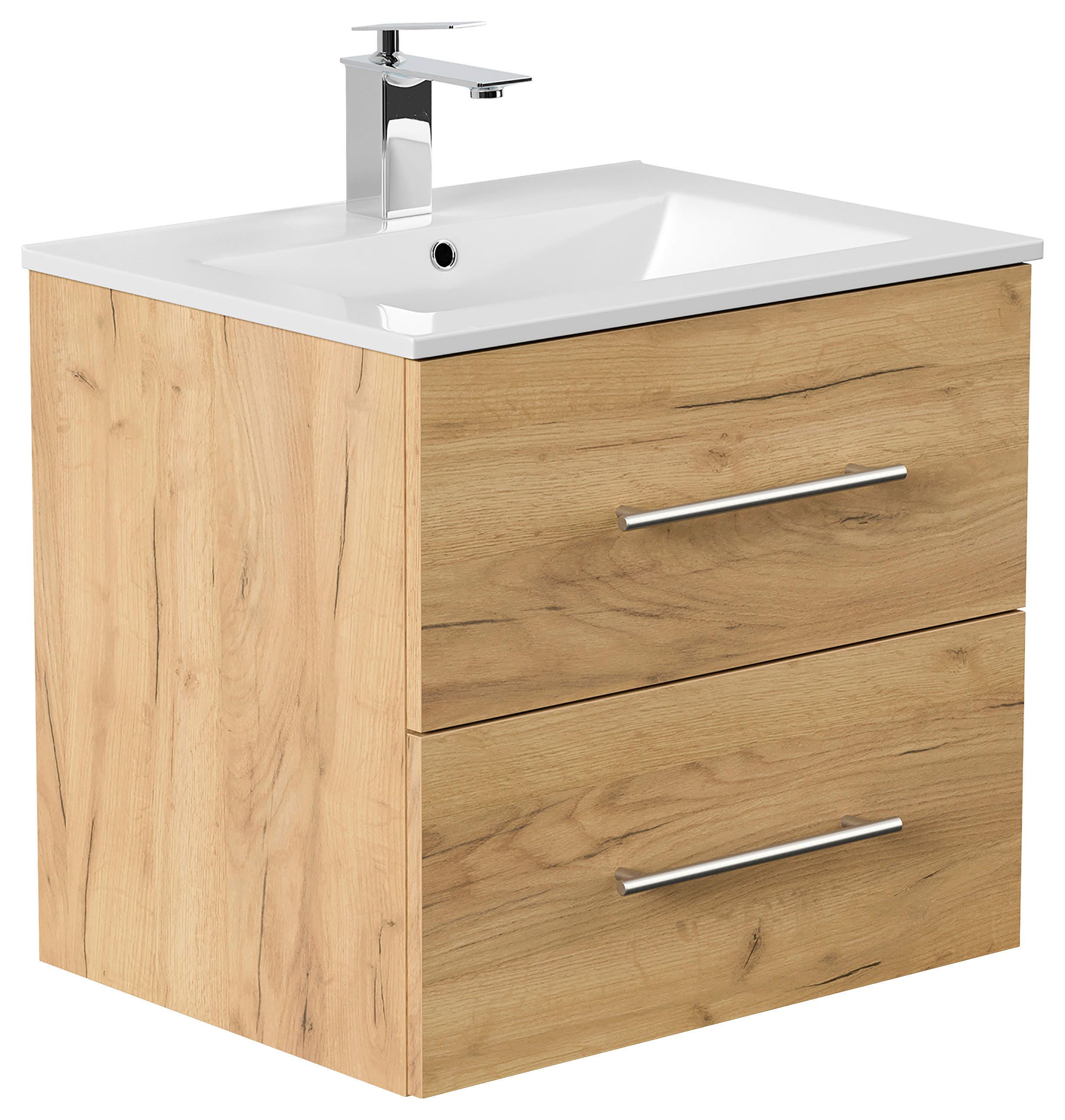 WASCHTISCHKOMBI 61,5 cm  - Eichefarben/Weiß, Basics, Keramik/Holzwerkstoff (61,5cm) - MID.YOU