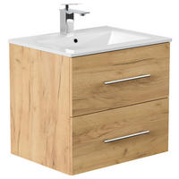 WASCHTISCHKOMBI 61,5 cm  - Eichefarben/Weiß, Basics, Keramik/Holzwerkstoff (61,5cm) - MID.YOU